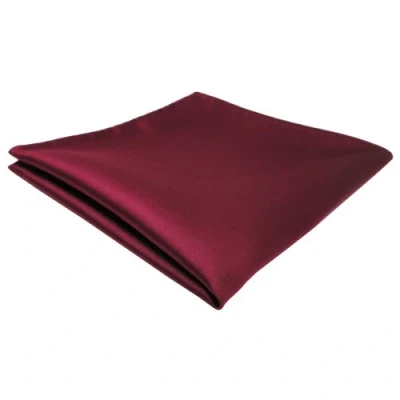 Obrázek TigerTie Designový kapesníček jednobarevný kavalírský šátek Pochette kapesník velikost 30 x cm, Červená bordó.