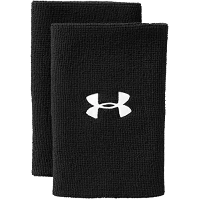 Obrázek Under Armour Fitness pás Performance 15 cm odvádí potu, flexibilní potítko s logem, černá, jednotná velikost