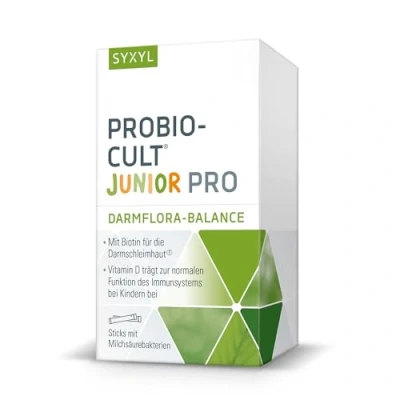 Obrázek Syxyl ProBio Cult Junior Pro/doplněk stravy s bakteriemi mléčného kvašení, biotinem a vitamíny pro péči ve střevě/Pro děti dospělé / 30 tyčinek