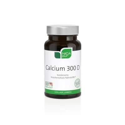 Obrázek nicapur® Vápník 300 D I s minerální látkou Calcium z fosilních korálek a vitaminu D3 čistá látka bez přísad Pro zásobování vápníkem kostí vitamínem