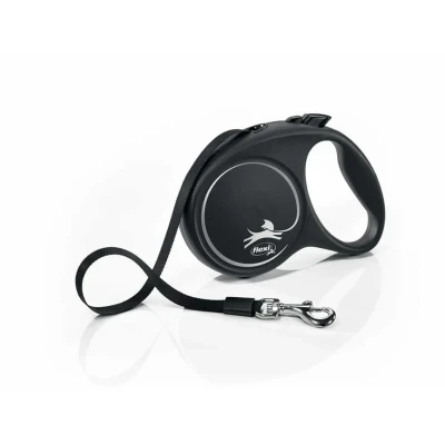 Obrázek Vodítko FLEXI Black Design (M) pásek černé (5m, do 25kg)