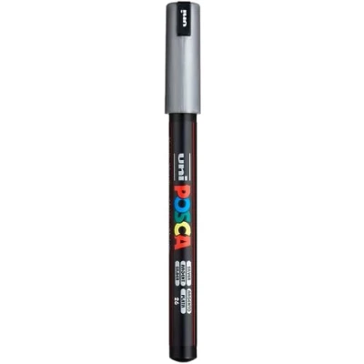 Obrázek uni ball 181782 POSCA zvýrazňovač s kalibrovanou špičkou, stříbrný