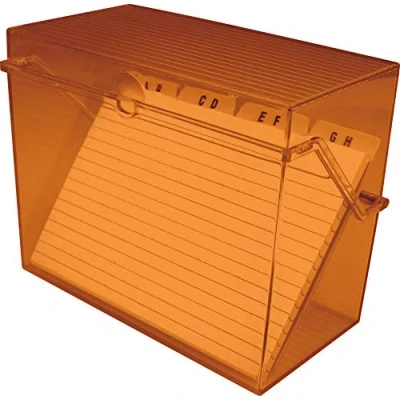 Obrázek Helit H6904840 Malý karton &quot;the index&quot;, DIN A8, příčný, oranžový průsvitný, 1 kus