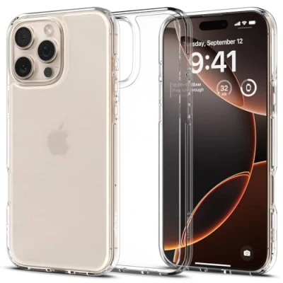 Obrázek Spigen Pro iPhone 16 pouzdro [Anti Yellowing] Ultra Hybrid Case na mobil Ochranné Cover Průhledné Tenké Slim Frost Clear