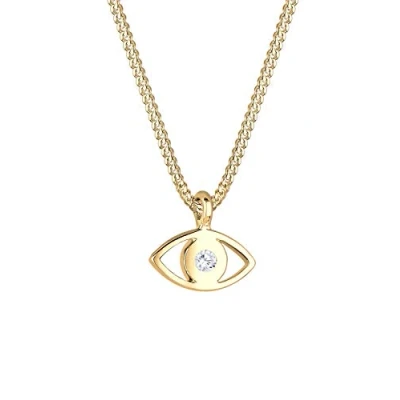 Obrázek Elli Dámský řetízek na krk s přívěskem Evil Eye Symbol a křišťál 40 cm dlouhý, Fazetový brus, Krystal