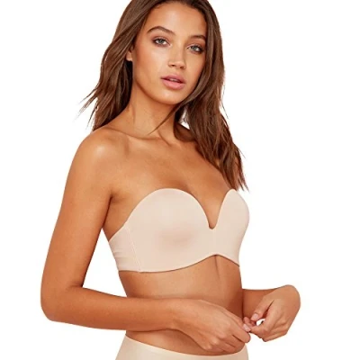 Obrázek Wonderbra Dámská Ultimate Strapless bezešvá silná opora Push up podprsenka, černá