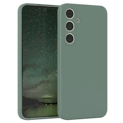 Obrázek EAZY Case Silikonové pouzdro pro Samsung Galaxy S24 Plus Silikon Zelené měkké nárazuvzdorné na mobil ochranné s ochranou fotoaparátu tenké prémiová