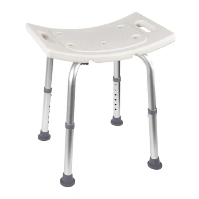 Obrázek Ez2care Höhenverstellbarer Duschhocker Anti Rutsch Duschstuhl 37.6 49.5cm, Belastbar bis 136kg, Stabil &amp; rutschfest, Perfekt für Senioren Kleine Badewannen