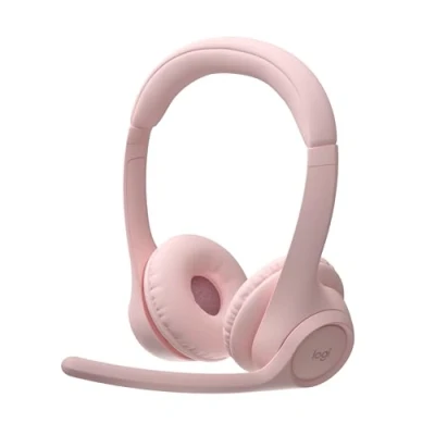 Obrázek Logitech Zone 300 Wireless Bluetooth Headset s mikrofonem vč. potlačení hluku, kompatibilní Windows, Mac, Chrome, Linux, iOS, iPadOS, Android růžová