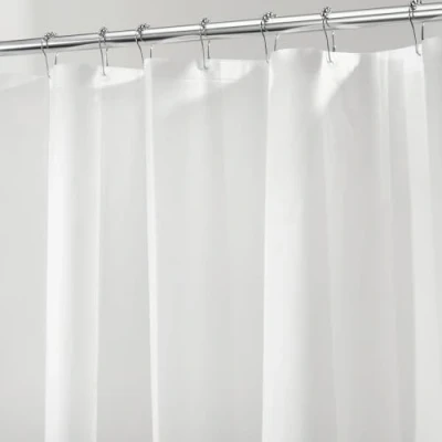 Obrázek Idesign sprchový závěs z tkaniny, polyesterová lázeň odolná proti formy ve velikosti 183,0 cm x cm, vodotěsný, mráz šedá