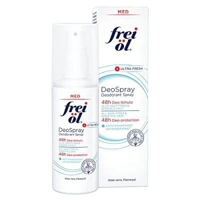 Obrázek frei öl MED DeosSpray, Deodorant ultra fresh, 48h Deo ochrana, reguluje pocení, veganský a mírně chladivý, 100 ml
