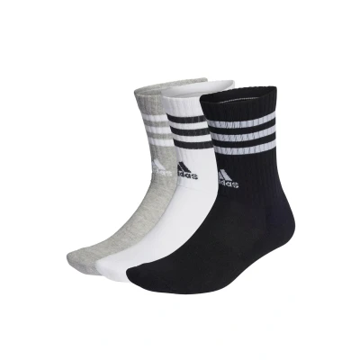 Obrázek adidas Performance 3STRIPES Unisex 3 PACK Sportovní ponožky medium grey heather white black white, Velikost: 22 24