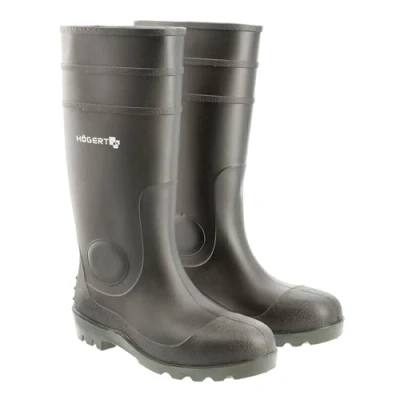 Obrázek Högert Technik RITTER Schutzstiefel Gummistiefl Wasserdichter Sicherheitsstiefel und Arbeitsstiefel Sicherheitsgummistiefel EN ISO 20345 S5 SRA schwarz 42