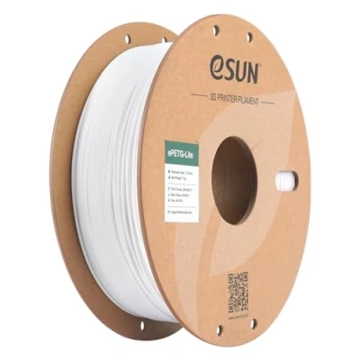 Obrázek eSUN PETG Filament 1,75 mm, vysoká tuhost Filament, 1kg cívka (2,2 LBS) struna pro 3D tiskárny, jednobarevná bílá