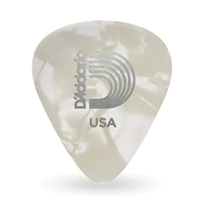 Obrázek D&#039;Addario Planet Waves 1CWP4 25 Picks Pearl Celluloid White kapek Standard Shape in Medium