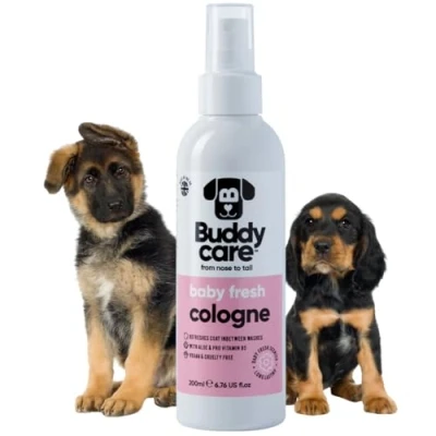 Obrázek Buddycare Kolín pro psy svěžest miminka jemný a práškově vonící kolínský pes osvěžuje mezi mytím psů (200 ml, 1 kus)