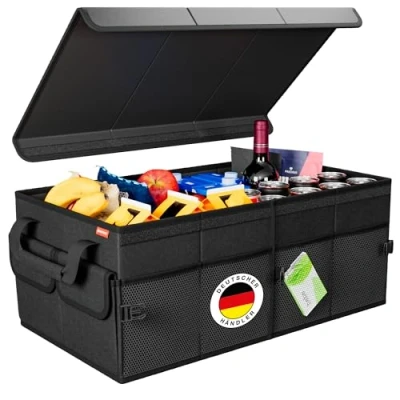 Obrázek ATHLON TOOLS Organizér do zavazadlového prostoru XXL skládací taška prostoru, protiskluzová, zesílená, stabilní s víkem ideální jako uložení pro kempování a všední den
