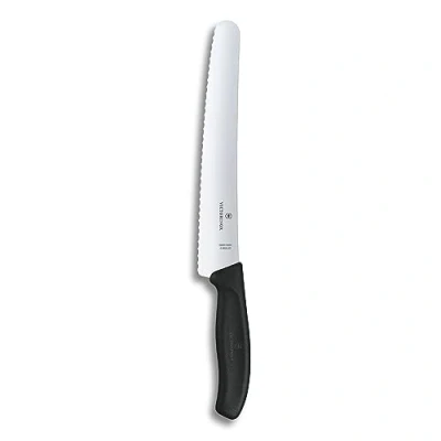Obrázek Victorinox Swiss Classic, Profi cukrářská pila, extra ostrá čepel, zoubkovaný brus, 22 cm, plastová rukojeť, nerezová ocel, černá