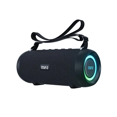 Obrázek MIFA A90 Bluetooth reproduktor 60 W bezdrátový IPX7 vodotěsný RGB LED světlo 30 hodin baterie, USB/micro SD karta/AUX in přehrávání True Wireless Stereo s ochranným pouzdrem/přenosným popruhem