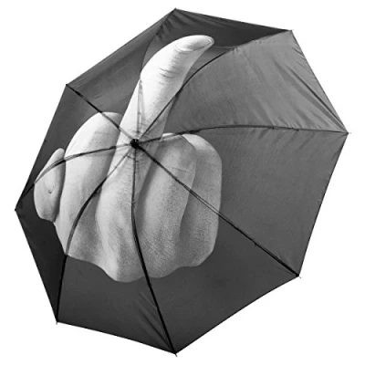 Obrázek GOODS+GADGETS deštník kapesní automatický XXL 100 cm odolný cestovní originál!, prostředníček