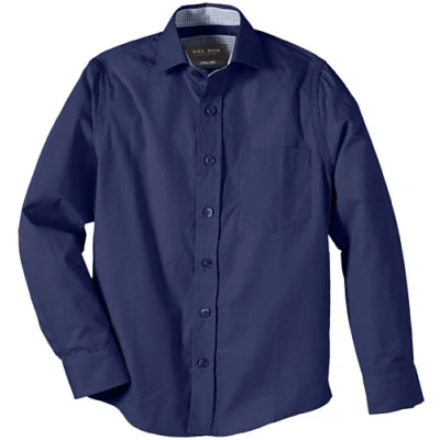 Obrázek G.O.L. Chlapecká košile s žraločí límec, Slimfit, jednobarevná, Modrá (Midnight blue 12), 152