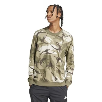 Obrázek adidas Herren Seasonal Essentials Camouflage Sweatshirt, Olive strata, M