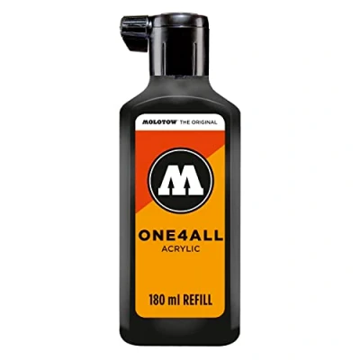 Obrázek Molotow ONE4ALL Refill akryl, barva 180 signální černá ml, plnicí inkoust pro permanentní zvýrazňovač
