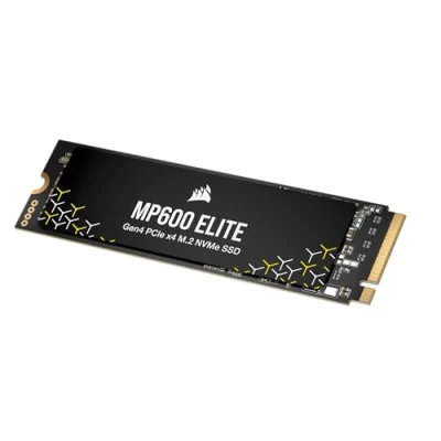 Obrázek CORSAIR MP600 ELITE 1TB M.2 PCIe Gen4 x4 NVMe SSD s integrovaným chladicím tělesem 2280 až 7 000 MB/sec Sequential Read High Density 3D TLC NAND černý