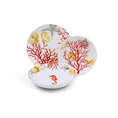 Obrázek Excelsa 62499 Coral Tafelservice, 18 teilig, Porzellan, rot