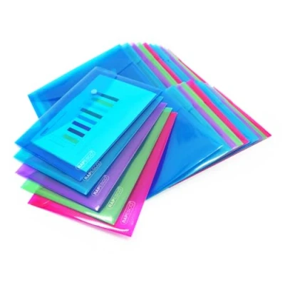 Obrázek Rapesco 1499 Dokumentenmappe mit Druckknopf, A5, Sortierte Farben, 50 Stück