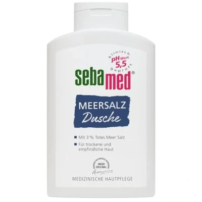 Obrázek SEBAMED Sprcha s mořskou solí 400 ml, sprchový gel pro muže a ženy, čištění bez mýdla citlivou suchou pokožku, mikroplastů