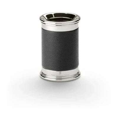 Obrázek Graf von FABER CASTELL 118520 Držák na tužky Epsom černý, kulatý, z platinovaných kovových dílů potažen kůží