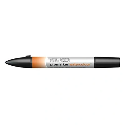 Obrázek Winsor &amp; Newton akvarelové zvýrazňovače 0201074 2 hroty, štětec a jemný hrot, stálý na světle, vysoce pigmentované barvy pro kaligrafii, kresby vypalovaná Siena