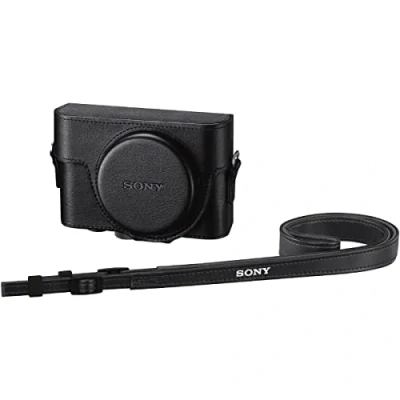 Obrázek Sony LCJ RXK ochranné pouzdro pro fotoaparáty řady RX100 (vzhled kůže, ochrana proti prachu a poškrábání, taška na kameru vhodná RX100, RX100M2, RX100M3, RX100M4, RX100M5, RX100M6, RX100M7) černé