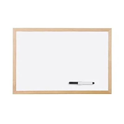 Obrázek Bi Office Budget bílá tabule s dřevěným rámem, omyvatelná za sucha, 5 velikostí na výběr, 60 x 40 cm