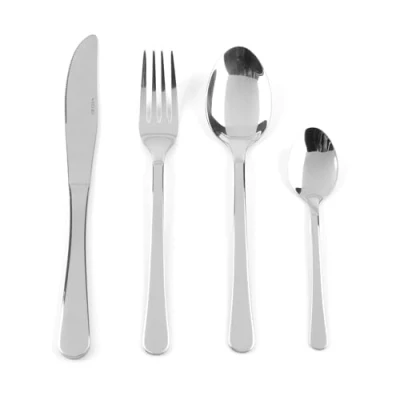 Obrázek Salter BW06527 Bakewell 16 teiliges Besteck set Edelstahl, essbesteck mit spiegelpolierte Oberfläche 4 personen, Enthält Messer, Gabeln, Esslöffel, Teelöffel