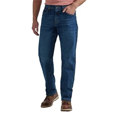 Obrázek Wrangler pánské Authentics Men&#039;s Classic Relaxed Fit Flex Jeans, tmavé