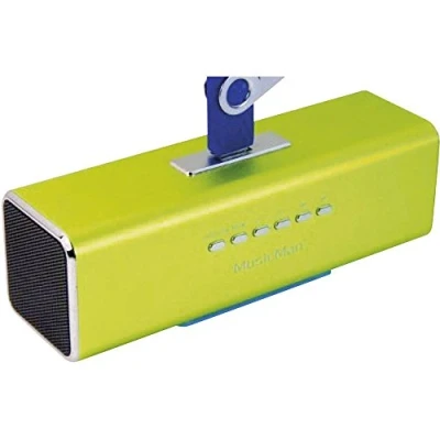 Obrázek Zvuková stanice MA od Musicman, stereo reproduktor s integrovanými bateriemi (MP3 přehrávač, rádio, slot pro microSD kartu, USB Slot) Zelená