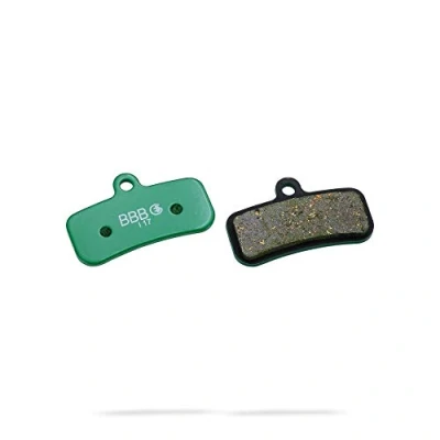 Obrázek BBB Jízdní kolo kotoučové brzdy, High Performance brzdové destičky Disc Brake Pads pro Shimano M810, Saint M820 a Zee M640 TRP Quadiem SL, 1 pár (2 kusy), BBS 55, zelené, elektrokolo