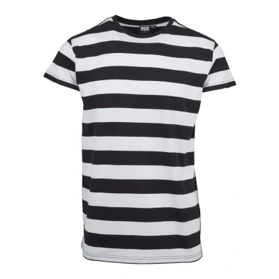 Obrázek Urban Classics Block Stripe TEE Triko s potiskem, Muži, Velikost: Large, Black/white