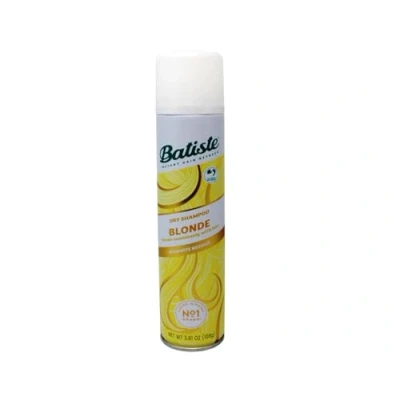 Obrázek Batiste suchý šampon Blond 200 ml, pro osvěžení a styling vlasů, péče o vlasy sprej světlé vlasy, beze zbytků, bez oplachování, vlasový s barevným efektem
