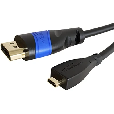 Obrázek KabelDirekt Micro HDMI kabel / kompatibilní s 2.0a/b, 2.0, 1.4a (Ultra HD, 4K, 3D, Full 1080p, HDR, ARC, Highspeed ethernetem) FLEX Series
