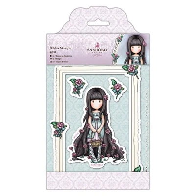Obrázek docrafts GOR 907218 Santoro Gorjuss Gummistempel, Rosie, Gummi, mehrfarbig, 23.7 x 13.5 0.9 cm