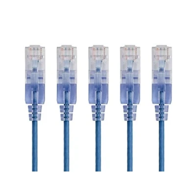 Obrázek Monoprice Cat6A ethernetový propojovací kabel, 90 cm, modrý, 5 kusů