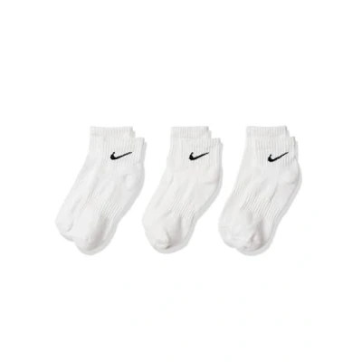 Obrázek Nike Pánské Každodenní Polštářové Kotníkové Ponožky, 3 Balení, Bílá (Bílá / Černá 100), 42 46 EU