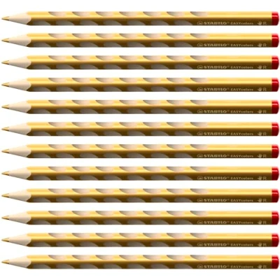 Obrázek STABILO Ergonomická pastelka pro praváky EASYcolors balení 12 ks zlatá