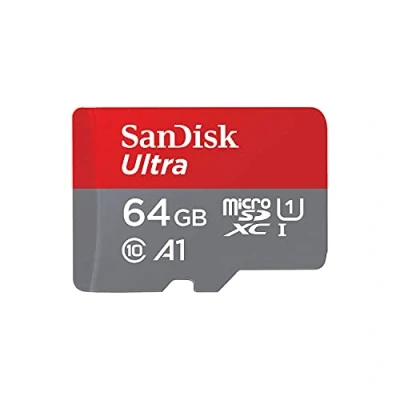 Obrázek SanDisk Paměťová karta Ultra 64 GB microSDXC + SD adaptér s A1 App Performance Up to 120 MB/s, třída 10, UHS I