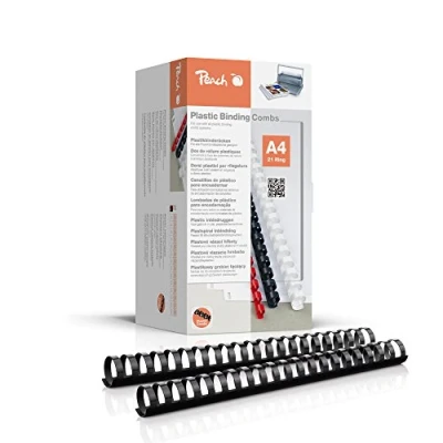 Obrázek Peach Plastový vázací hřbet A4 28 mm 270 listů 50 kusů černý PB428 02