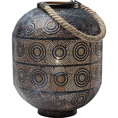 Obrázek Kare Designové podlahové svítidlo Sultan 30 cm, orientální světlo, stojací lampa, stolní lampa černá, lucerna s uchem, (v/š/h) x 23 cm