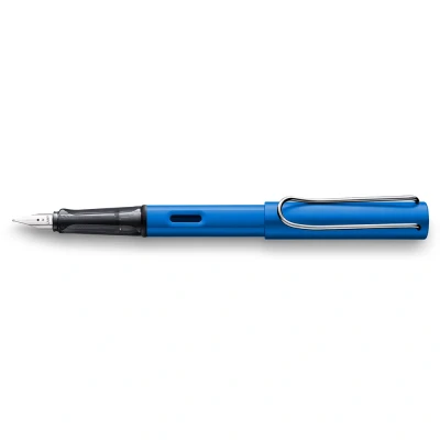 Obrázek Lamy plnicí pero AL star oceanblue s ergonomickou rukojetí a leštěným ocelovým hrotem v šířce linky EF lehké hliníkové pouzdro vč. inkoustové kazety T 10 modré pro praváky